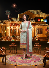 🌿 Pastel Green Embroidered Suit Set