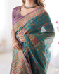 Meera Teal Printed Art Silk Saree