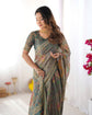 Ira Art Silk Saree in Olive