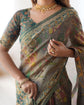 Ira Art Silk Saree in Olive