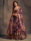 💜 Purple Floral Embroidered Lehenga Set ✨