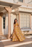 Sunshine Yellow Floral Printed Lehenga Set with Jacket