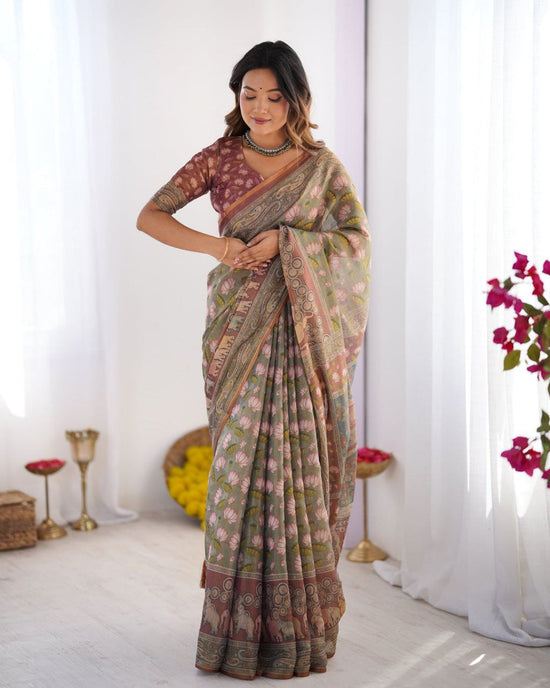 Rahi Art Silk Saree in Cream
