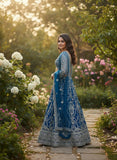 Royal Blue Embroidered Bridal Lehenga Choli with Net Dupatta ✨