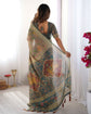 Ira Art Silk Saree in Olive