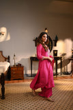 💖 Radiant Hot Pink Embroidered Suit Set