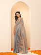✨ Moonlit Grey Saree – Minimal Elegance Redefined