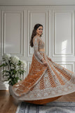 Rust Orange Heavy Embroidered Bridal Lehenga ✨👰