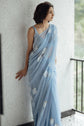 Noor Sky Blue Organza Saree