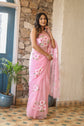 Gulabi Bloom Pink Organza Saree