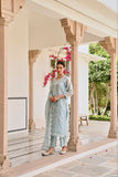 ❄️ Serene Pastel Blue Embroidered Suit Set