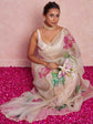 🌸 Elegant Printed Organza Saree - Lotus Bloom Edition