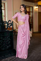 Blush Petals & Moonlight Glow Pink Saree
