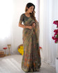 Ira Art Silk Saree in Olive