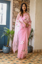 Gulabi Bloom Pink Organza Saree