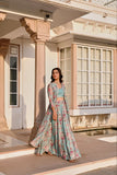 Floral Printed Lehenga Set with Jacket