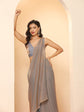 ✨ Moonlit Grey Saree – Minimal Elegance Redefined