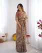 Vaidehi Cream & Rust Art Silk Saree