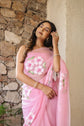 Gulabi Bloom Pink Organza Saree