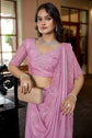 Blush Petals & Moonlight Glow Pink Saree