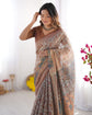 Vaidehi Cream & Rust Art Silk Saree