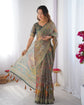 Ira Art Silk Saree in Olive