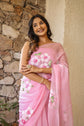 Gulabi Bloom Pink Organza Saree
