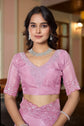 Blush Petals & Moonlight Glow Pink Saree