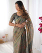 Ira Art Silk Saree in Olive