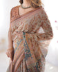 Vaidehi Cream & Rust Art Silk Saree