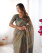Ira Art Silk Saree in Olive
