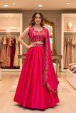 Radiant Fuchsia Embroidered Lehenga Set 🌸✨