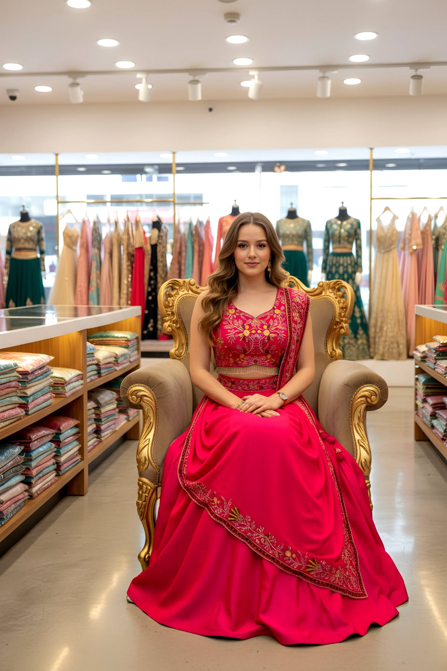Radiant Fuchsia Embroidered Lehenga Set 🌸✨