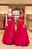Radiant Fuchsia Embroidered Lehenga Set 🌸✨